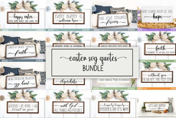 Download Easter Quotes BUNDLE SVG, EPS, PNG. - Easter quotes Collection