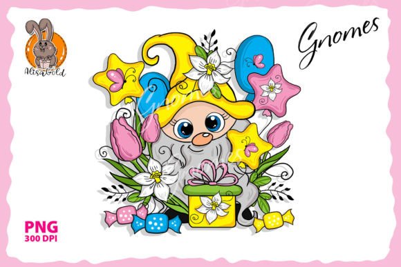 Download Spring Gnome with Flowers, Spring Gnome, - Premium Resources