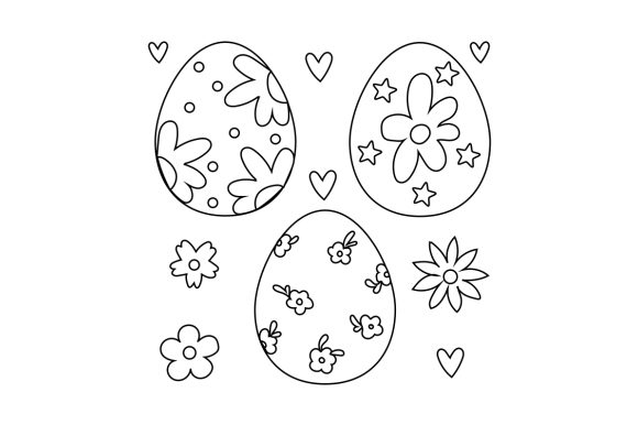 Download Decorated Easter Eggs Coloring Page - Egg Collection