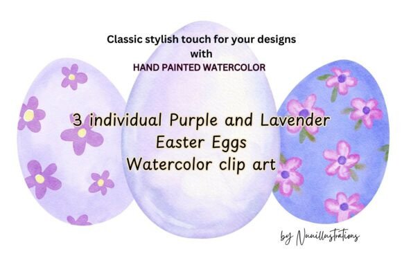 Download Purple Watercolor Easter Eggs Clip Art - Egg Collection