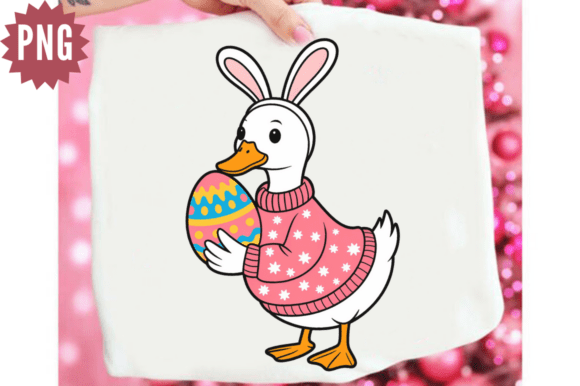 Download Cute Goose with Easter Eggs PNG Clipart - Egg Collection