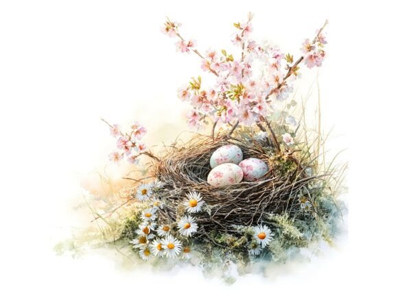 Download 5 Spring Nest with Pastel Easter Eggs - Egg Collection