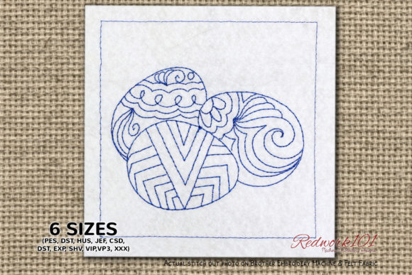 Download Decorated Easter Eggs Redwork - Egg Collection