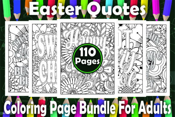 Download 100 Easter Quotes Coloring Pages - KDP - Easter quotes Collection
