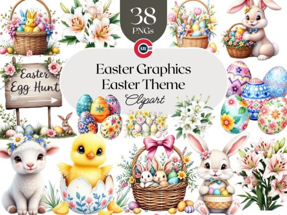 Download Easter Graphics Bundle, Easter Bunny - Easter graphics Collection