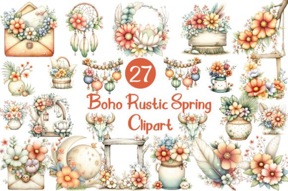 Download Boho Rustic Spring Clipart - Rustic spring clipart Collection