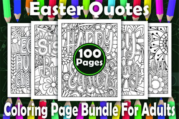 Download 100 Easter Quotes Coloring Book - KDP - Easter quotes Collection